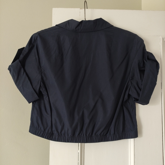 Arkis Punto Cropped Collared Short Sleeve Top Size Small - Picture 5 of 8